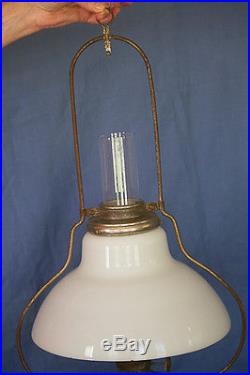 Aladdin Model 6 Hanging Kerosene Lamp Hanging Frame 215 Glass Shade 1908 Chimney