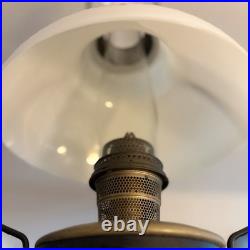 Aladdin Model 6 Vintage Hanging Oil Lamp Model B Burner Milk Glass Smoke Bell