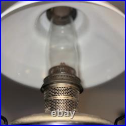 Aladdin Model 6 Vintage Hanging Oil Lamp Model B Burner Milk Glass Smoke Bell