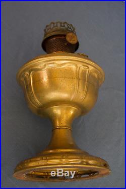 Aladdin Model 7 Polish Brass Finsh Kerosene Lamp with 1908 logo Chimney