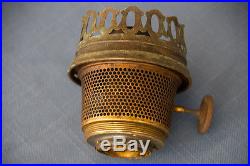 Aladdin Model 7 Polish Brass Finsh Kerosene Lamp with 1908 logo Chimney