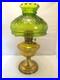 Aladdin Model # 8 Burner Brass Oil Lamp # 11 Flame Spreader & Green Glass Shade