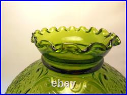 Aladdin Model # 8 Burner Brass Oil Lamp # 11 Flame Spreader & Green Glass Shade