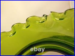 Aladdin Model # 8 Burner Brass Oil Lamp # 11 Flame Spreader & Green Glass Shade