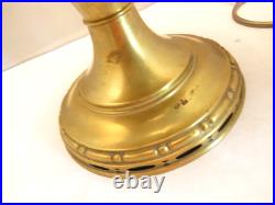 Aladdin Model # 8 Burner Brass Oil Lamp # 11 Flame Spreader & Green Glass Shade