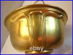 Aladdin Model # 8 Burner Brass Oil Lamp # 11 Flame Spreader & Green Glass Shade