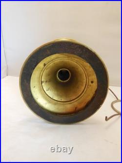 Aladdin Model # 8 Burner Brass Oil Lamp # 11 Flame Spreader & Green Glass Shade