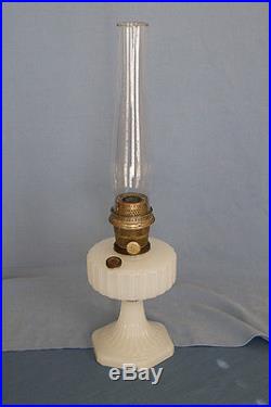 Aladdin Model B-110 White Moonstone Corinthian Kerosene Lamp Burner and Chimney