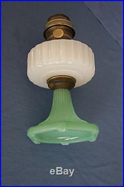 Aladdin Model B-125 Green White Moonstone Corinthian Kerosene Lamp Burner