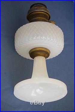 Aladdin Model B-85 White Moonstone Quilt Kerosene Lamp Burner and Chimney