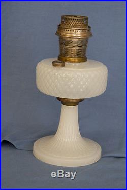 Aladdin Model B-85 White Moonstone Quilt Kerosene Lamp with Burner