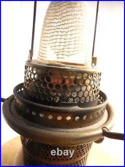 Aladdin Model B Alacite-Gold Lustre Simplicity Oil Lamp great Finish. & tripod