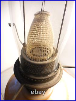 Aladdin Model B Alacite-Gold Lustre Simplicity Oil Lamp great Finish. & tripod