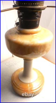 Aladdin Model B Alacite-Gold Lustre Simplicity Oil Lamp great Finish. & tripod