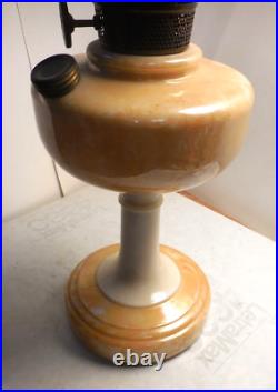 Aladdin Model B Alacite-Gold Lustre Simplicity Oil Lamp great Finish. & tripod