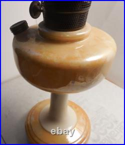 Aladdin Model B Alacite-Gold Lustre Simplicity Oil Lamp great Finish. & tripod