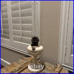 Aladdin Model B Alacite Lincoln Drape Milk Glass Kerosene Oil Lamp Vintage