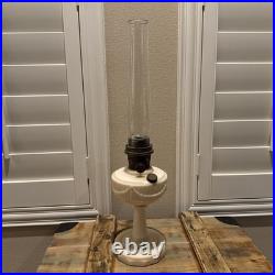 Aladdin Model B Alacite Lincoln Drape Milk Glass Kerosene Oil Lamp Vintage