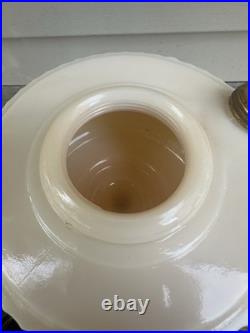 Aladdin Model B Alacite Lincoln Drape Milk Glass Kerosene Oil Lamp Vintage