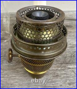 Aladdin Model B Alacite Lincoln Drape Milk Glass Kerosene Oil Lamp Vintage