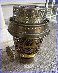 Aladdin Model B Alacite Lincoln Drape Milk Glass Kerosene Oil Lamp Vintage