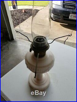 Aladdin Model B Alacite Short Lincoln Drape Oil Kerosene Table Lamp new Chimney