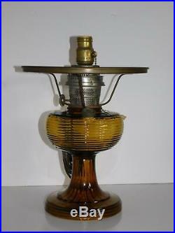 Aladdin Model B Amber Beehive Kerosene Oil Lamp