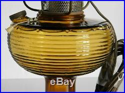 Aladdin Model B Amber Beehive Kerosene Oil Lamp