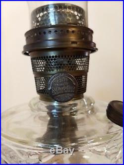 Aladdin Model B Clear Glass Washington Drape Kerosene Lamp Burner & Chimney