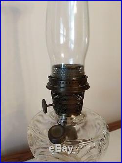 Aladdin Model B Clear Glass Washington Drape Kerosene Lamp Burner & Chimney