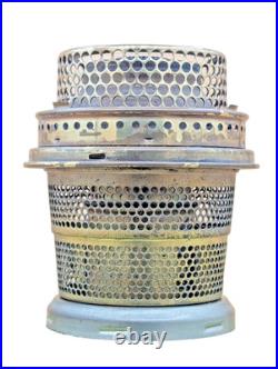 Aladdin Model B Colonial Oil Lamp Green Crystal with Original Nu-Type Burner