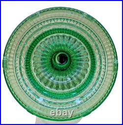 Aladdin Model B Colonial Oil Lamp Green Crystal with Original Nu-Type Burner Aladdin Model B Colonial Oil Lamp Green Crystal with Original Nu-Type Burner