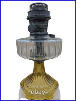 Aladdin Model B Corinthian Oil Lamp Clear/Amber Original Burner Excellent