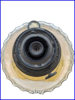 Aladdin Model B Corinthian Oil Lamp Clear/Amber Original Burner Excellent