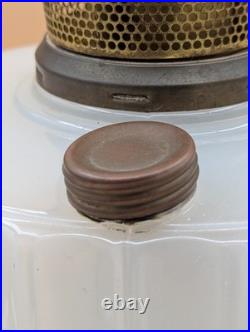 Aladdin Model B Corinthian Oil Lamp-White Moonstone-Original Burner-Excellent