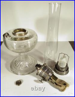Aladdin Model B Crystal Clear Beehive Lamp With NU-Type Burner And New Mantle