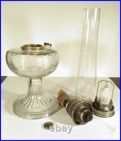 Aladdin Model B Crystal Clear Beehive Lamp With NU-Type Burner And New Mantle
