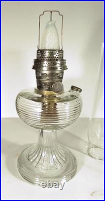 Aladdin Model B Crystal Clear Beehive Lamp With NU-Type Burner And New Mantle