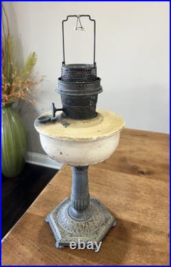 Aladdin Model B Metal Oil Lamp / Burner / Chimney Complete READ