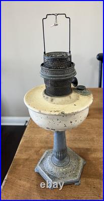 Aladdin Model B Metal Oil Lamp / Burner / Chimney Complete READ