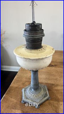 Aladdin Model B Metal Oil Lamp / Burner / Chimney Complete READ
