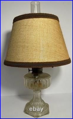Aladdin Model B Nu-Type Kerosene Mantle Lamp Glass Base Shade 24