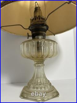 Aladdin Model B Nu-Type Kerosene Mantle Lamp Glass Base Shade 24