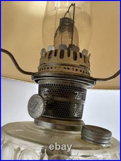 Aladdin Model B Nu-Type Kerosene Mantle Lamp Glass Base Shade 24