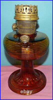 Aladdin Model B Oil Kerosene Lamp Amber Beehive