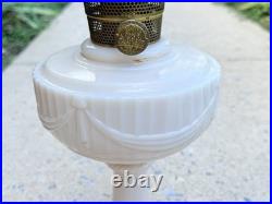 Aladdin Model B Pink Alacite Lincoln Drape Oil Lamp