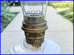 Aladdin Model B Pink Alacite Lincoln Drape Oil Lamp