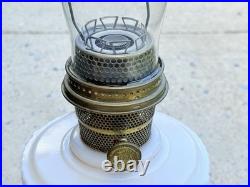 Aladdin Model B Pink Alacite Lincoln Drape Oil Lamp