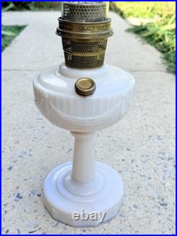 Aladdin Model B Pink Alacite Lincoln Drape Oil Lamp