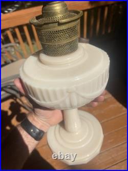 Aladdin Model B Tan Alacite Kerosene Lamp 13 1/2 Tall Rare Vintage